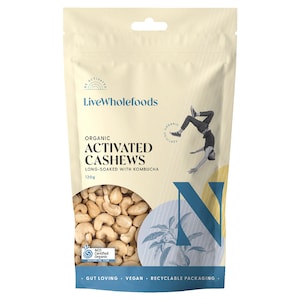 Live Wholefoods Organic Activated Cashews 120g