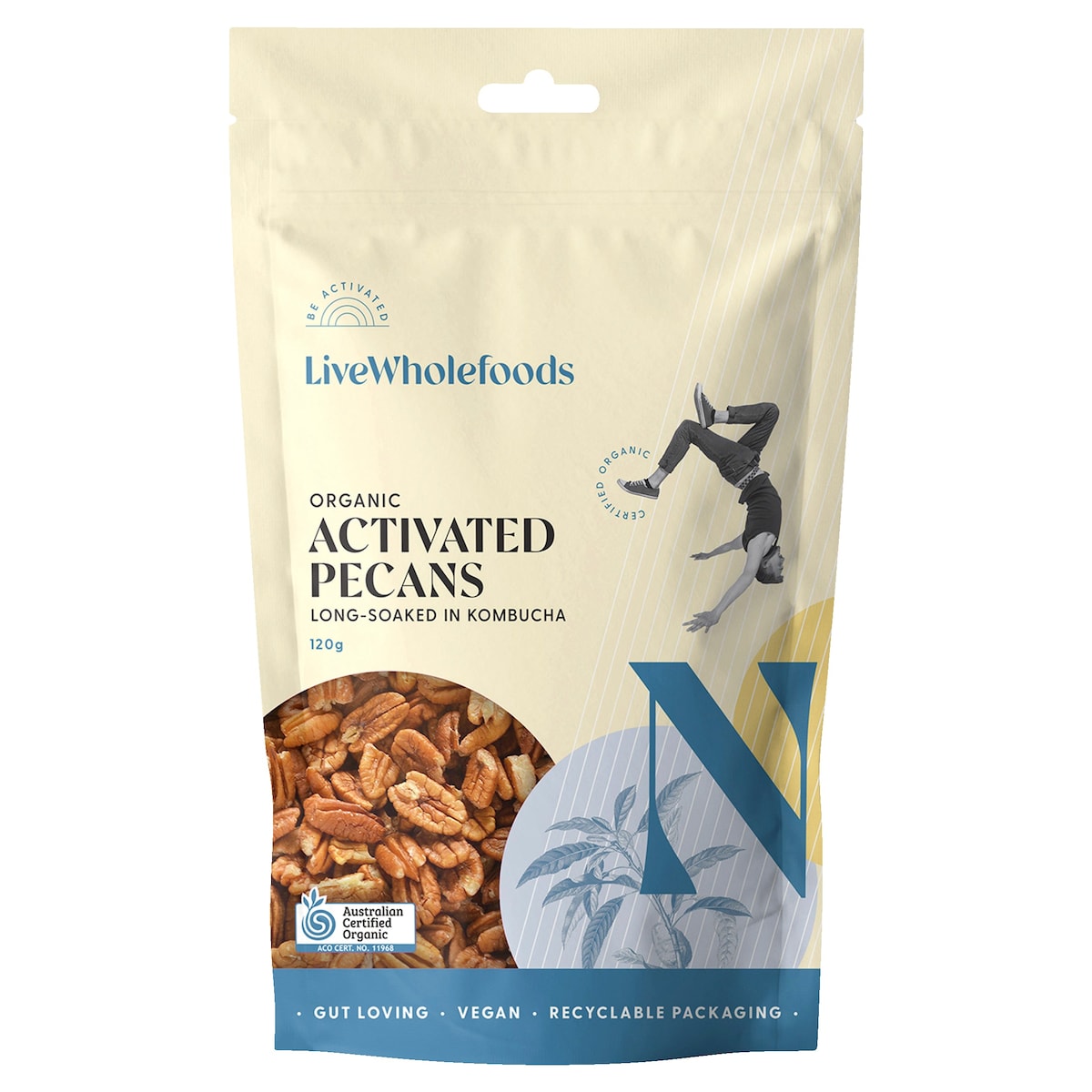 Live Wholefoods Organic Activated Pecans 120g