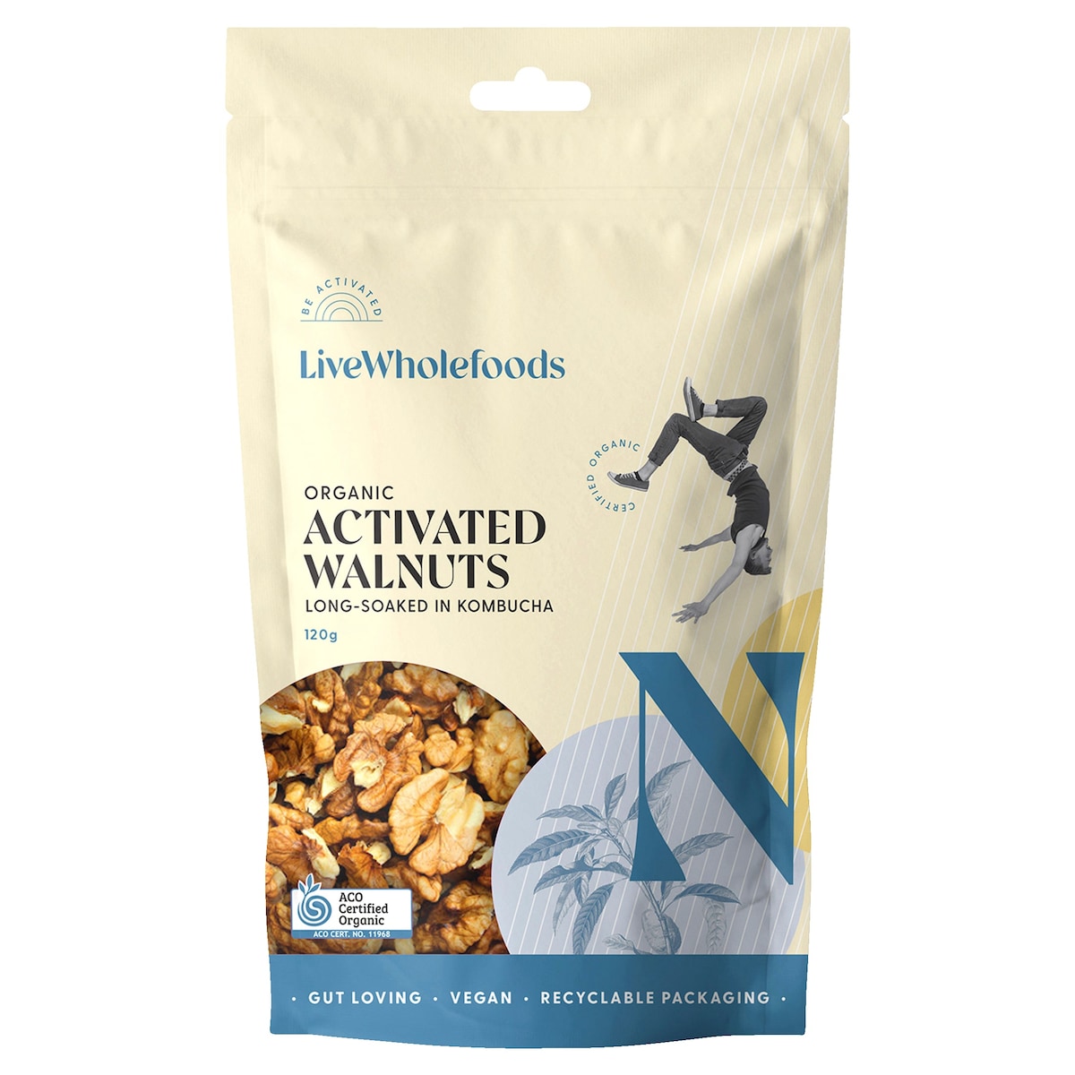 Live Wholefoods Organic Activated Walnuts 120g