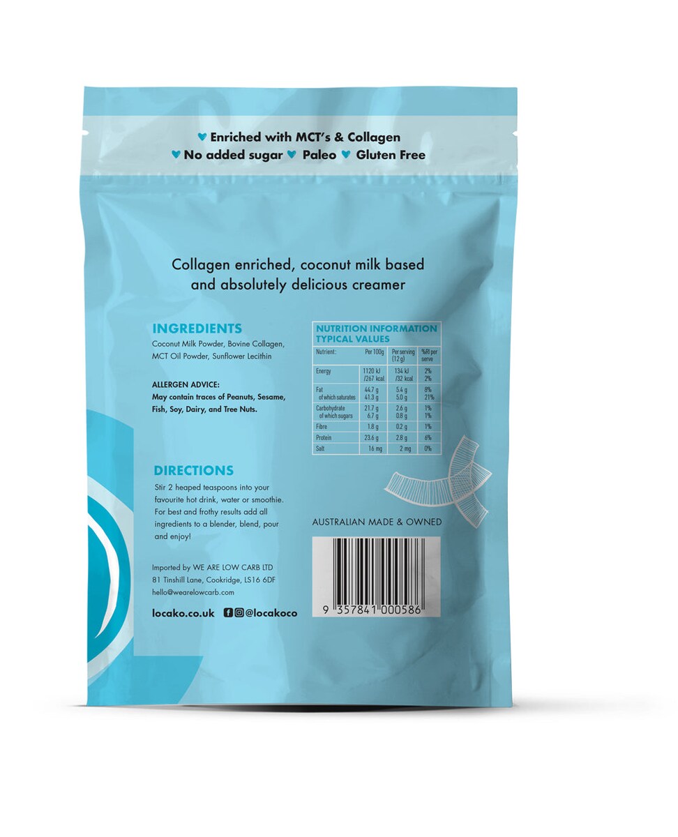 Locako Coffee Creamer MCT Oil & Collagen - Natural 320g