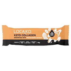 Locako Keto Collagen Brownie Bite Peanut Butter Caramel 40g