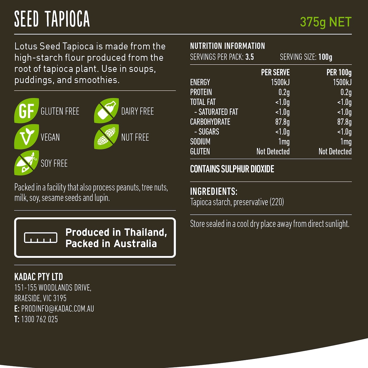 Lotus Sago (Tapioca Seed) 375g