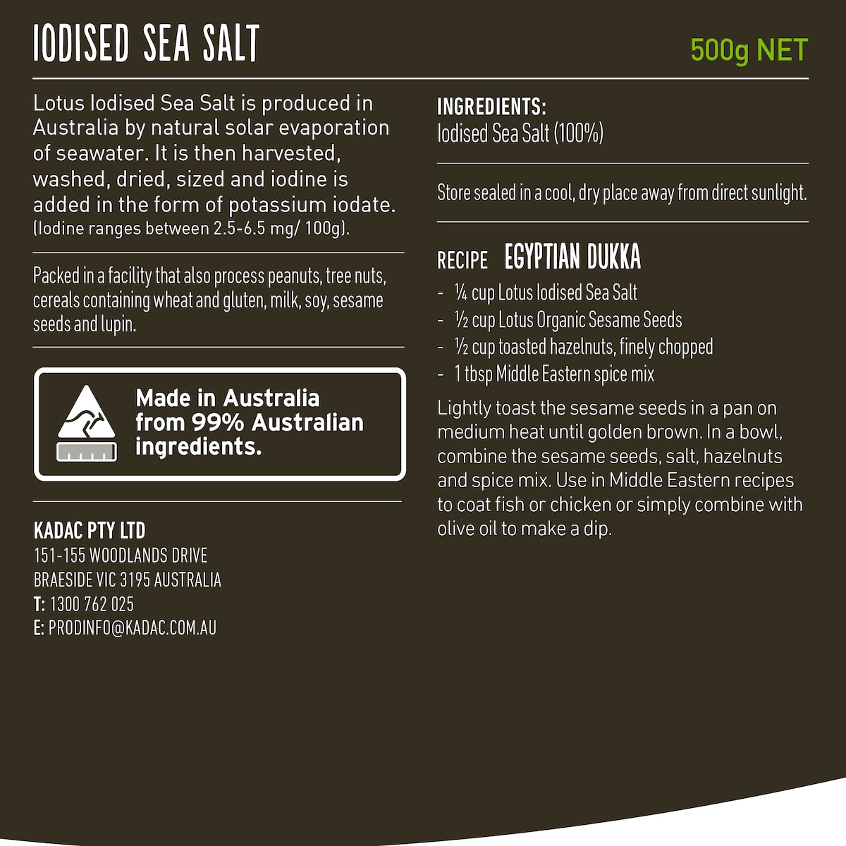 Lotus Iodised Sea Salt 500g