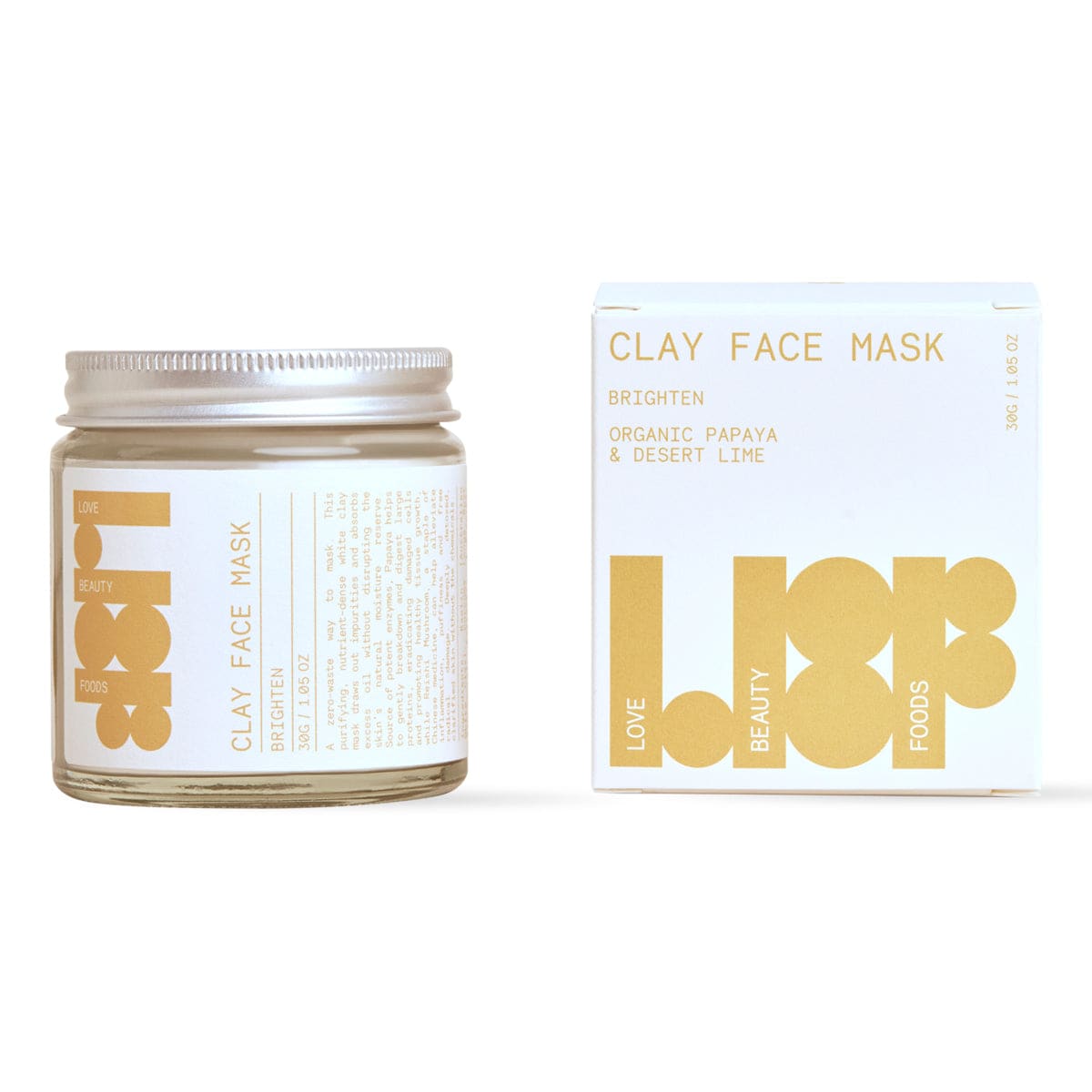 Love Beauty Foods Clay Face Mask Brighten 30g