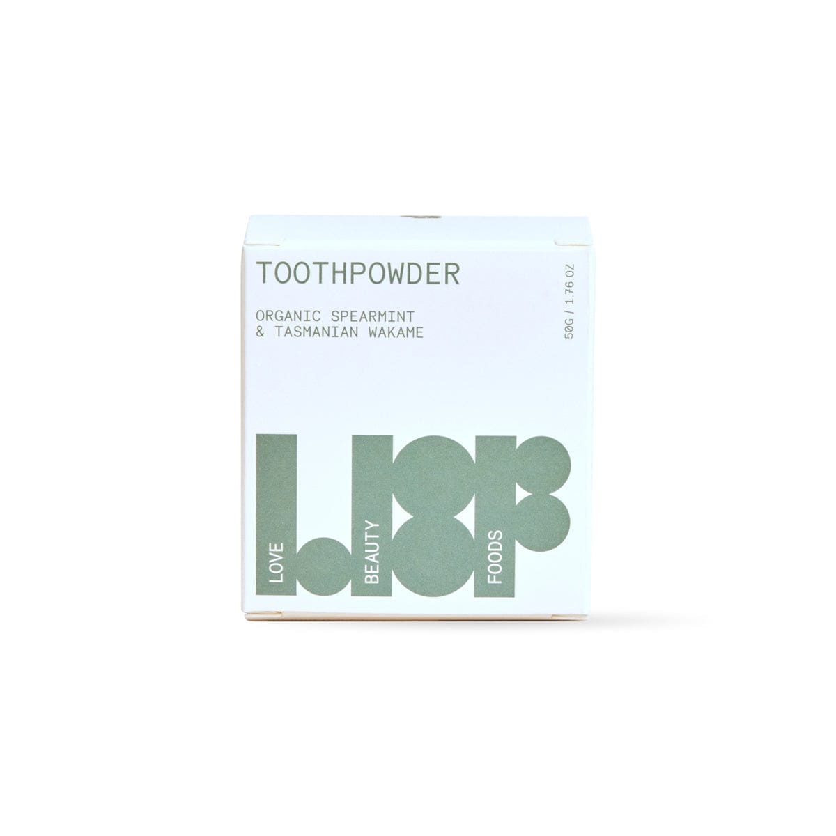 Love Beauty Foods Tooth powder Organic Spearmint & Tasmanian Wakame 50g