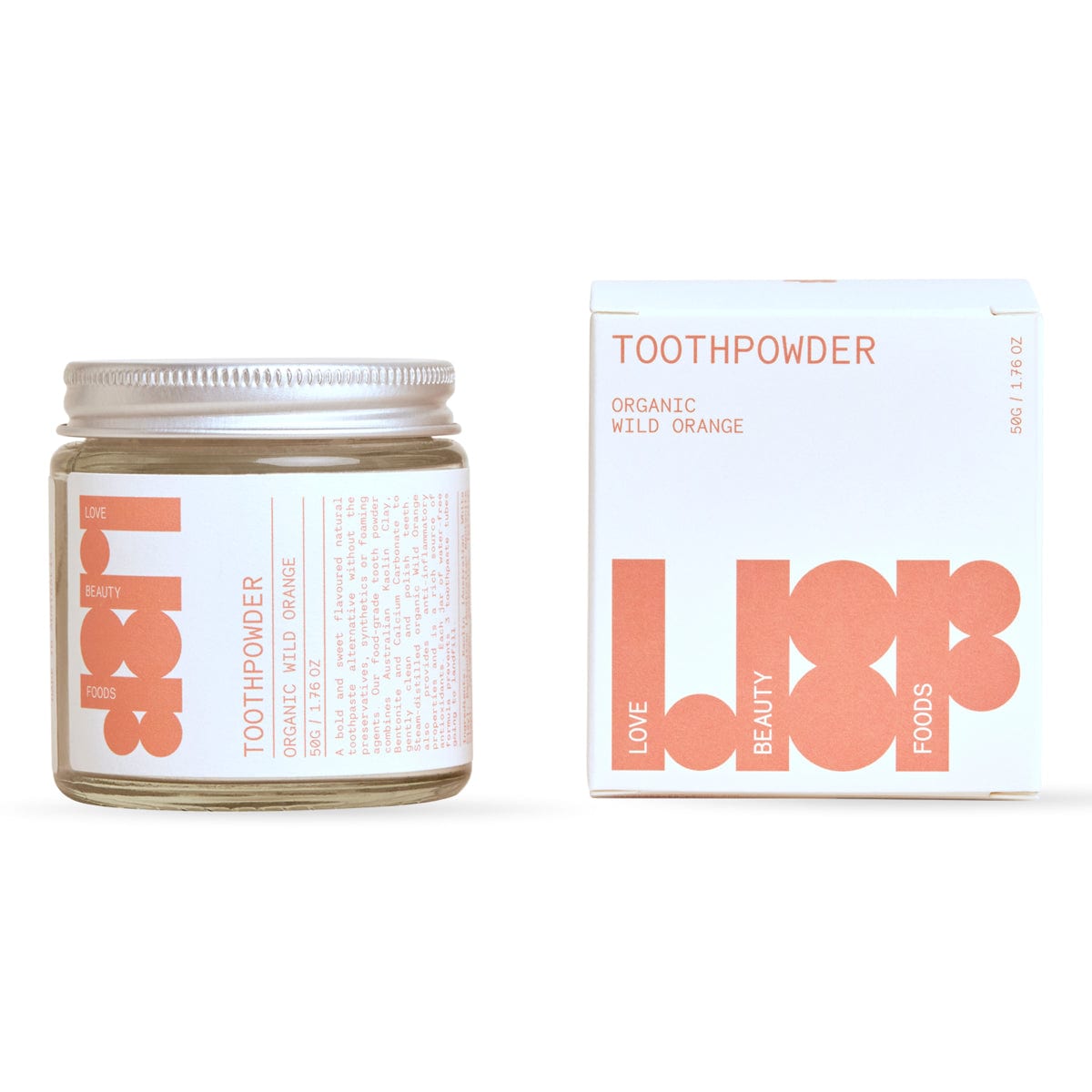 Love Beauty Foods Tooth powder Organic Wild Orange 50g
