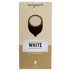 Loving Earth Plant Based White Chocolate Bar 80g