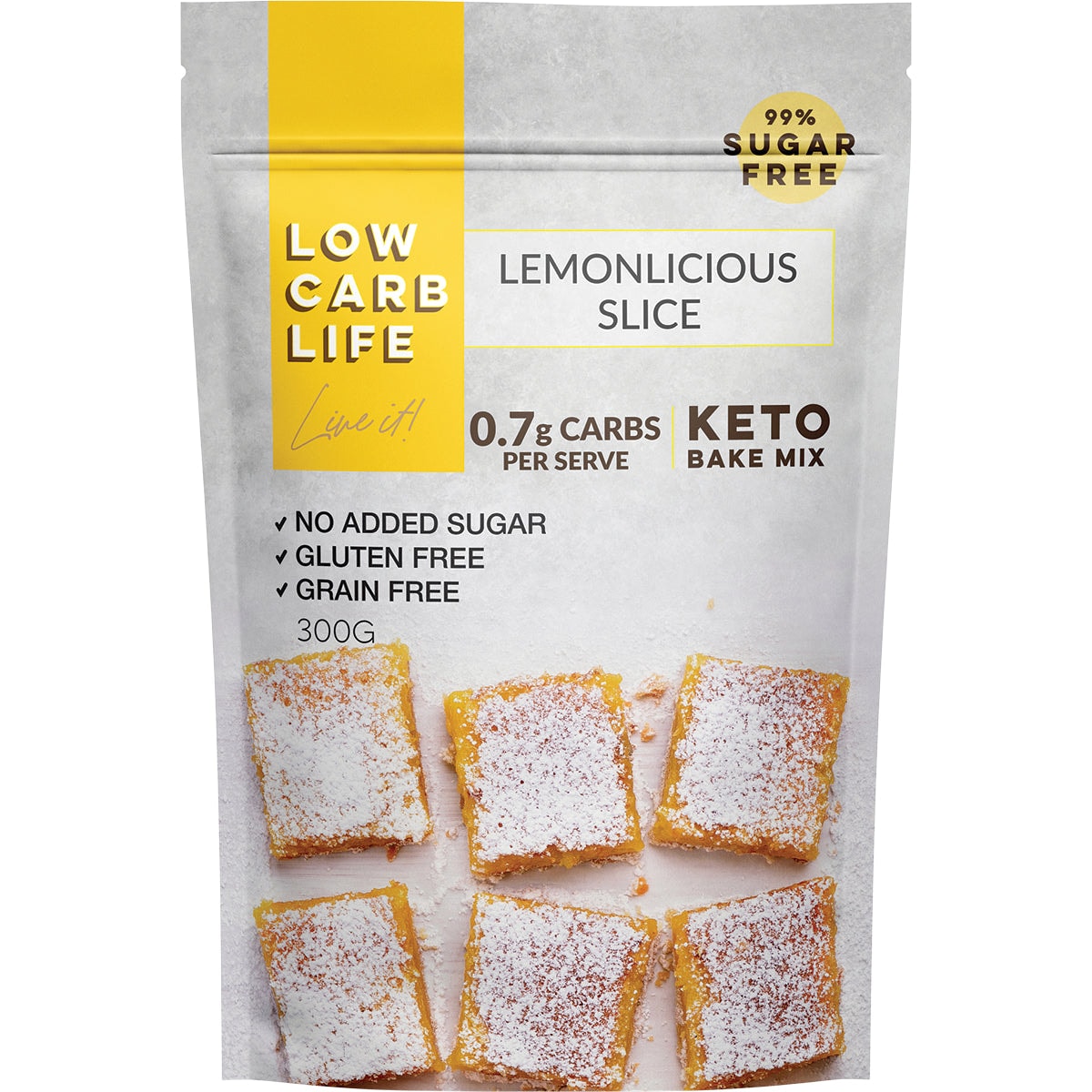 Low Carb Life Keto Bake Mix Lemonlicious Slice 300g
