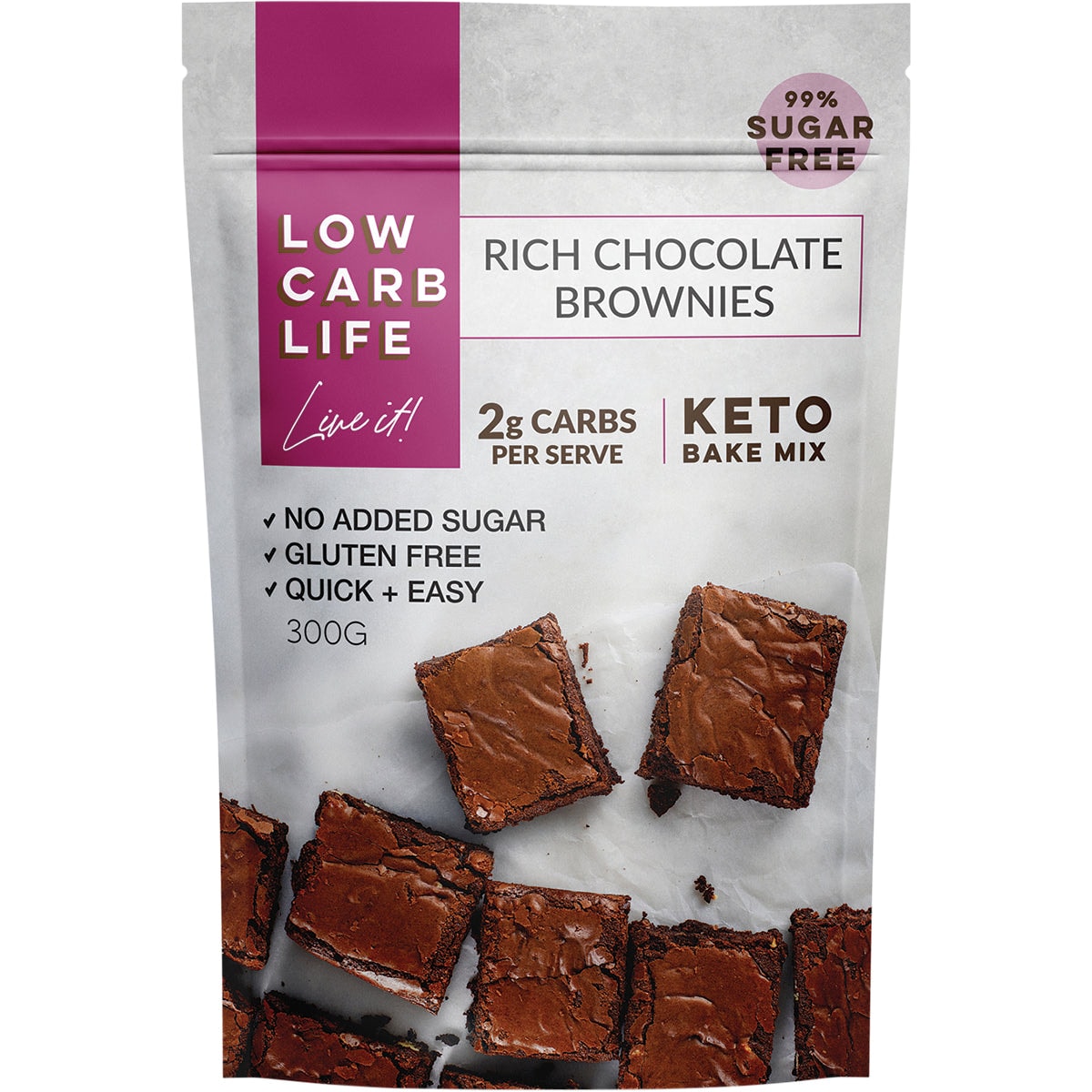 Low Carb Life Keto Bake Mix Rich Chocolate Brownies 300g
