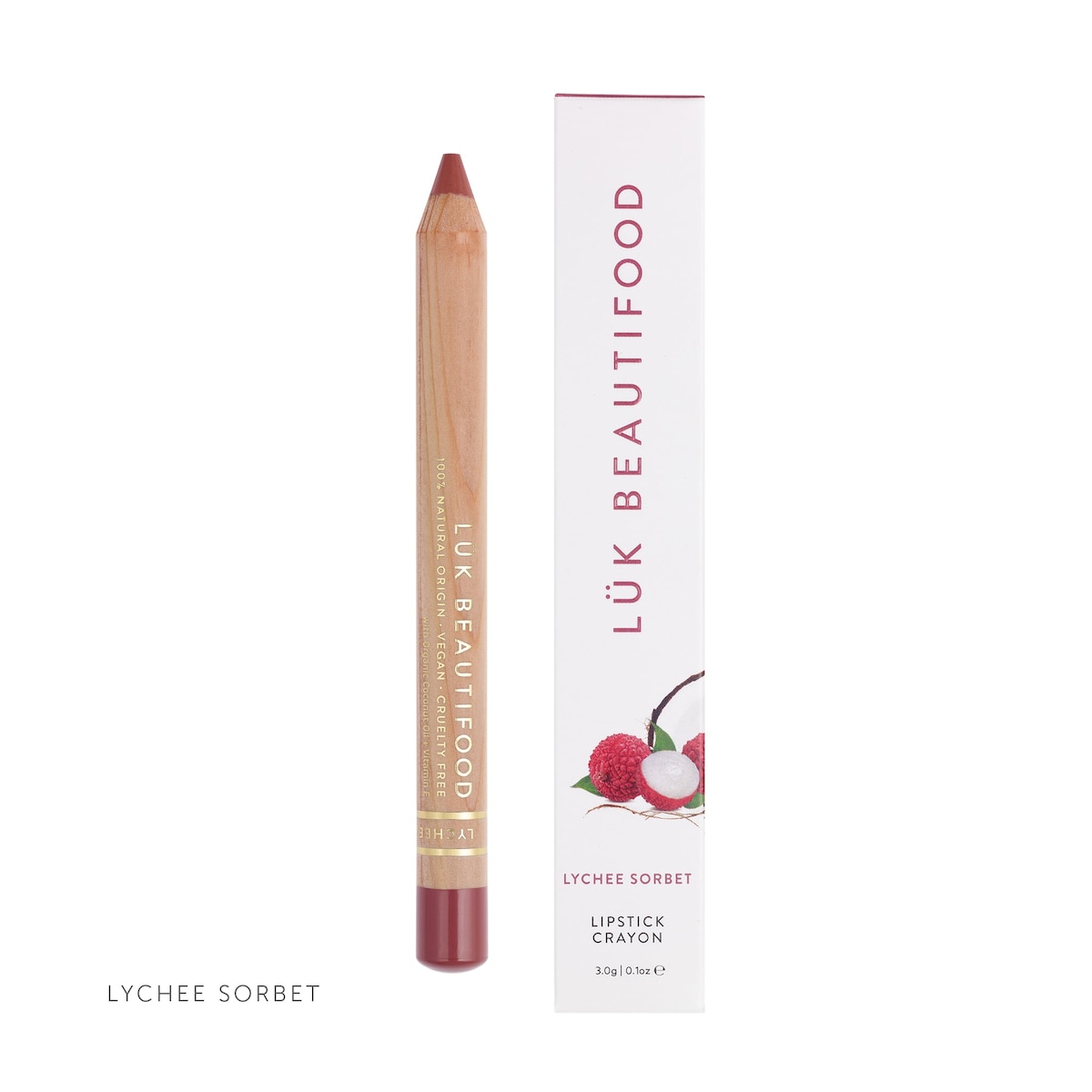 Luk Beautifood Lipstick Crayon Lychee Sorbet 3g