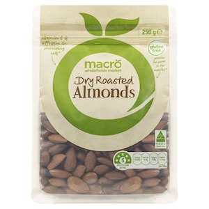 Macro Dry Roasted Almonds 250g