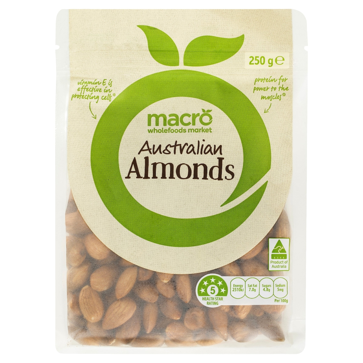 Macro Natural Almond Kernels 250g