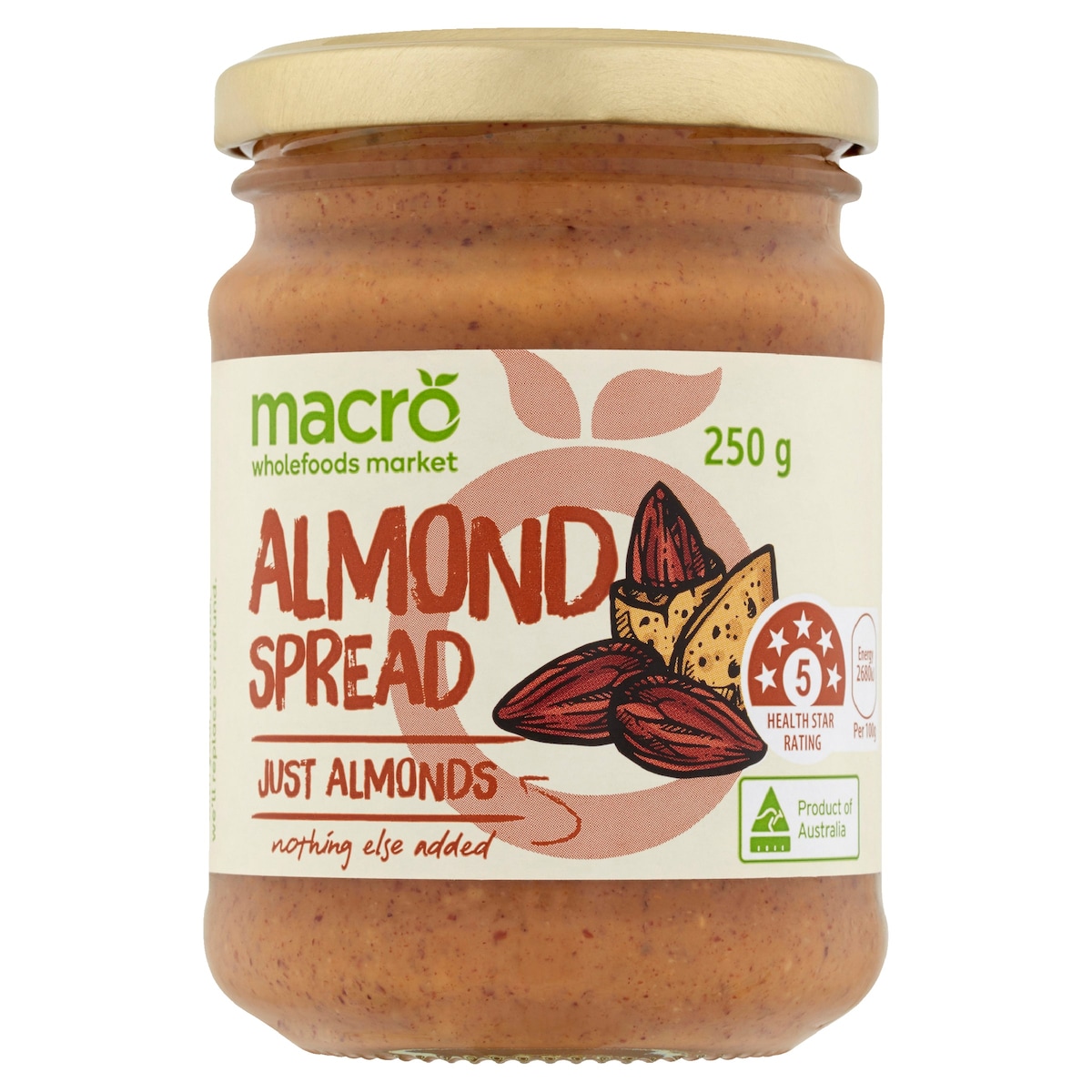 Macro Natural Almond Spread 250g