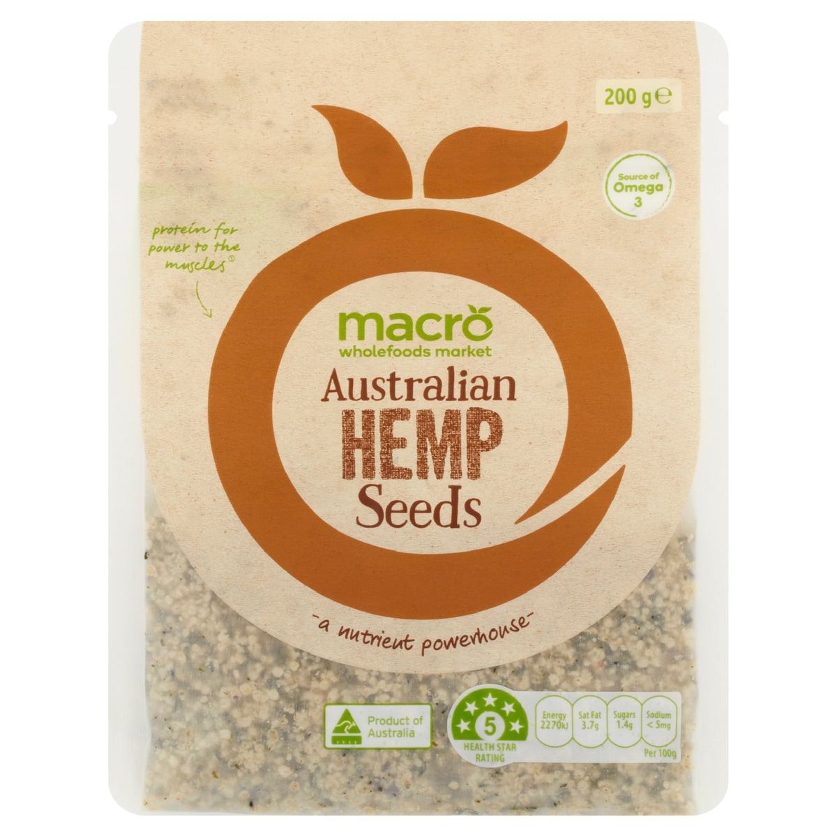 Macro Australian Hemp Seeds 200g