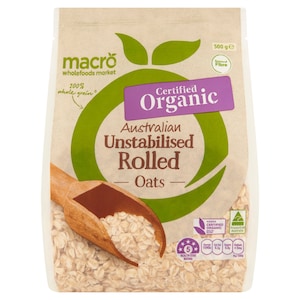 Macro Organic Australian Unstabilised Rolled Oats500g