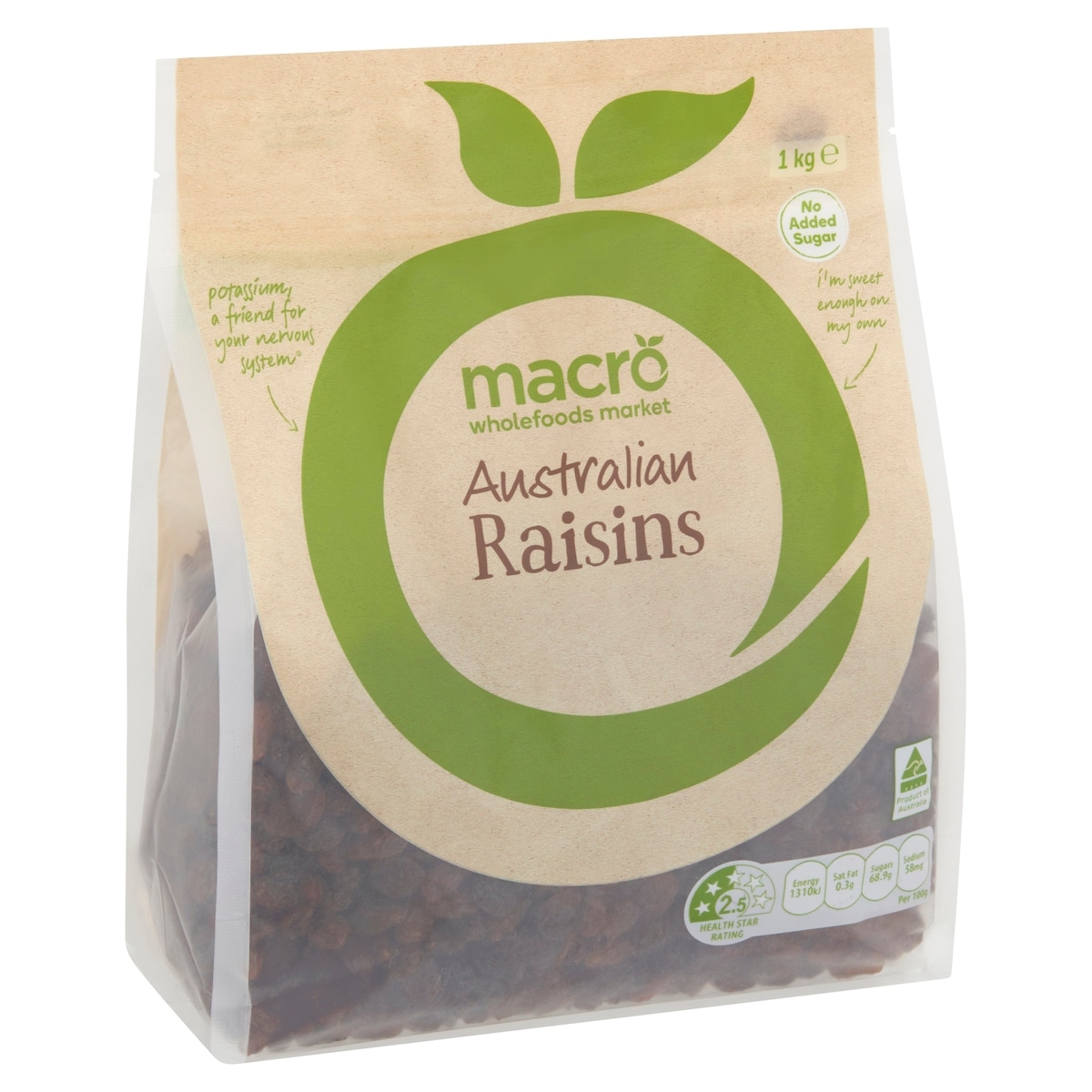 Macro Australian Raisins 1kg