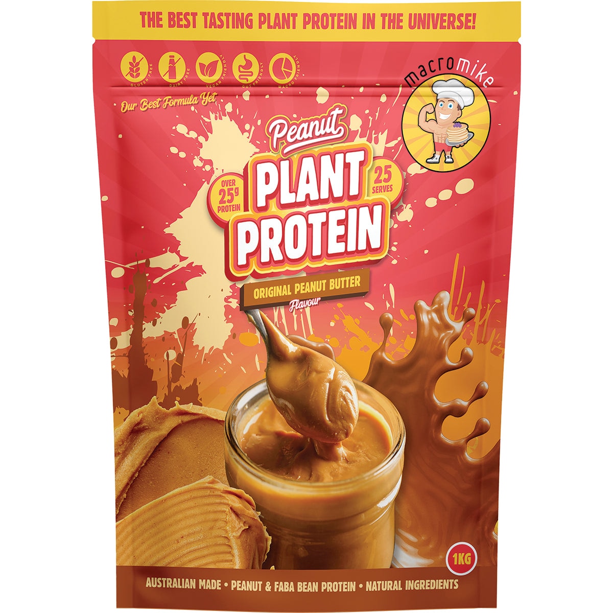Macro Mike Peanut Plant Protein Original Butter 1kg Australia