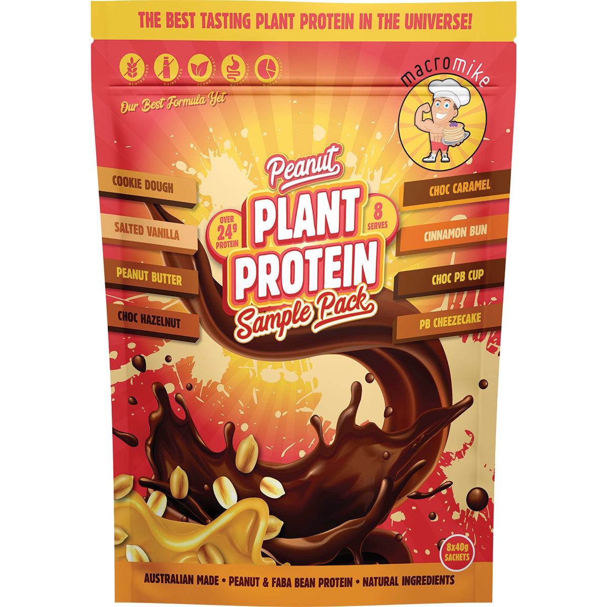 Macro Mike Peanut Plant Protein Sample Pack 8 x 40g