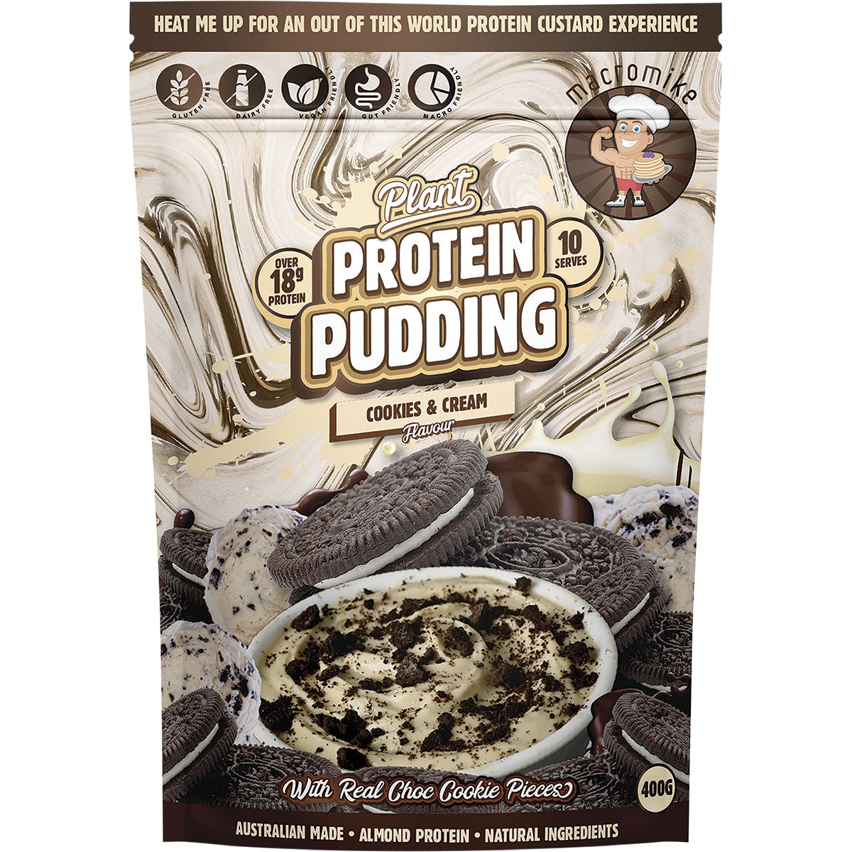 Macro Mike Plant Protein Pudding Cookies & Cream 400g