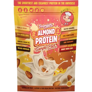 Macro Mike Premium Almond Protein Sample Pack 8 x 40g