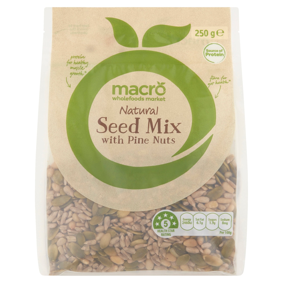 Macro Natural Seed Mix With Pinenuts 250g