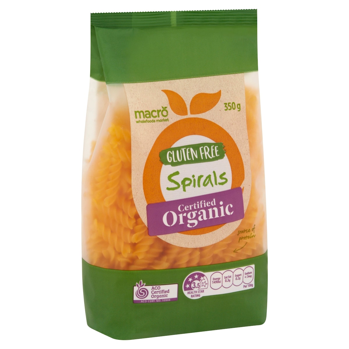 Macro Organic Gluten Free Spirals 350g