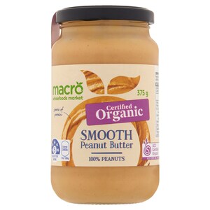 Macro Organic Smooth Peanut Butter 375g