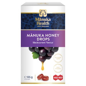Manuka Health MGO 400+ Manuka Honey Drops Blackcurrant 65g