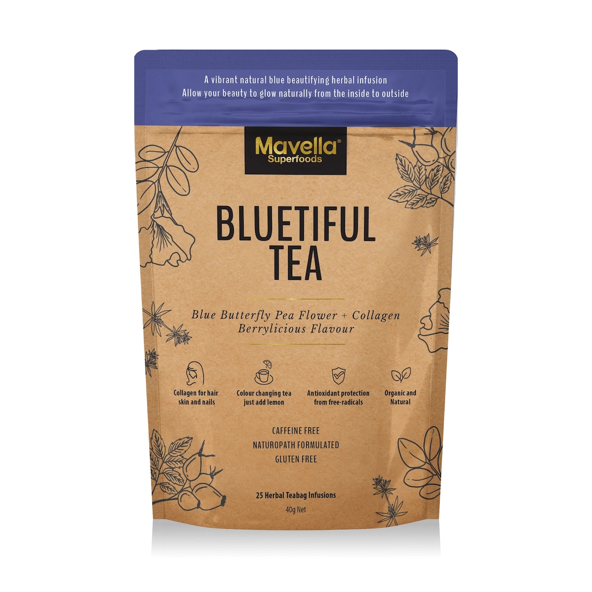 Mavella Superfoods Bluetiful Tea 40g