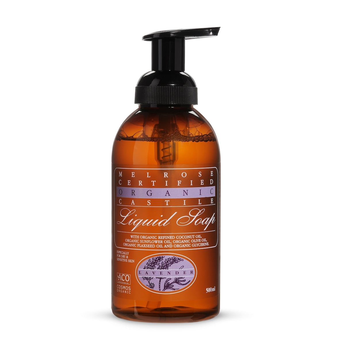 Melrose Organic Castile Liquid Soap Lavender 500ml