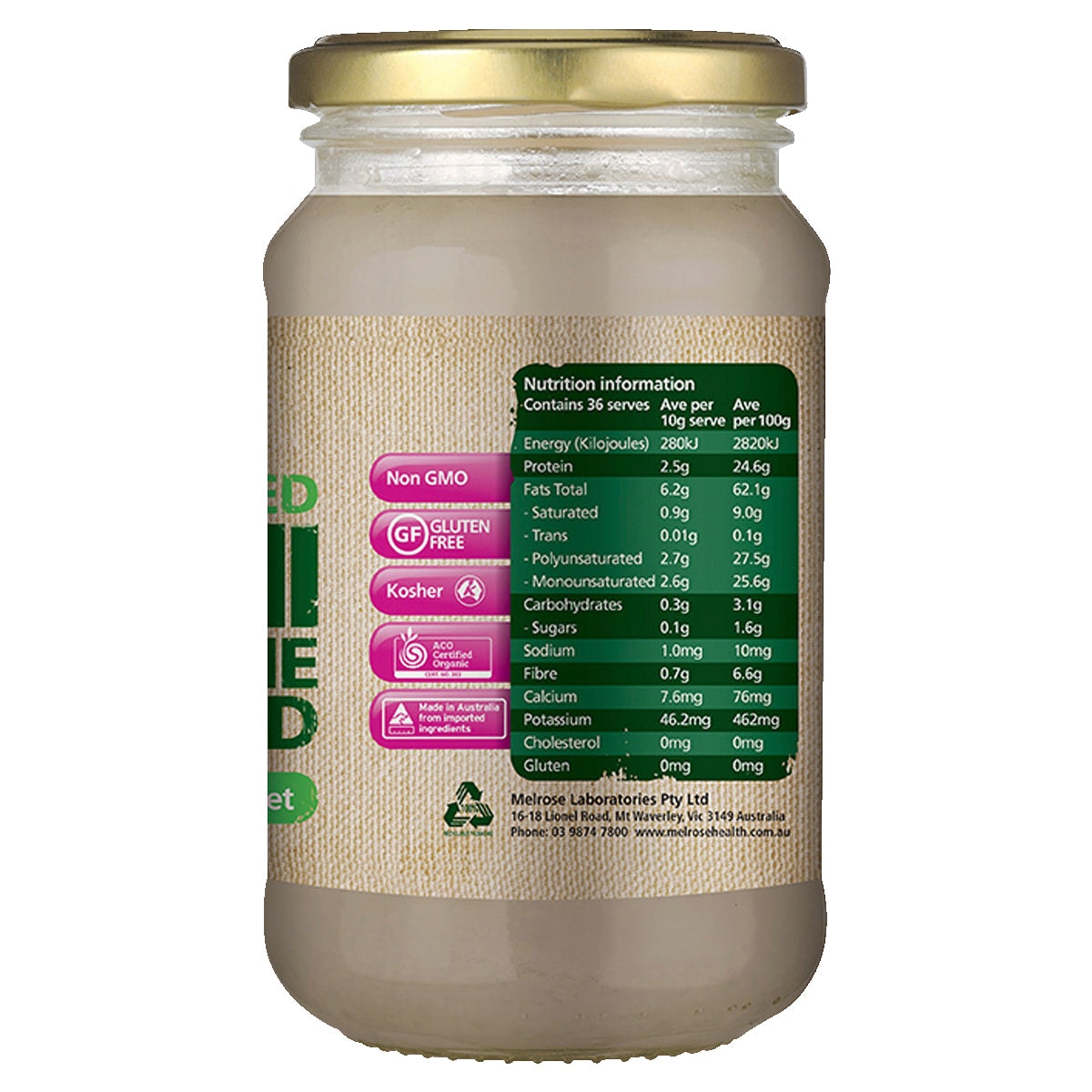 Melrose Organic Tahini Hulled 365g