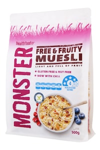 Monster Health Food Co Free & Fruity Muesli - Gluten Free 500g