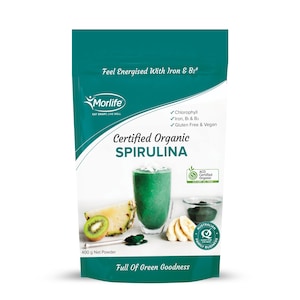 Morlife Certified Organic Spirulina Powder 400g