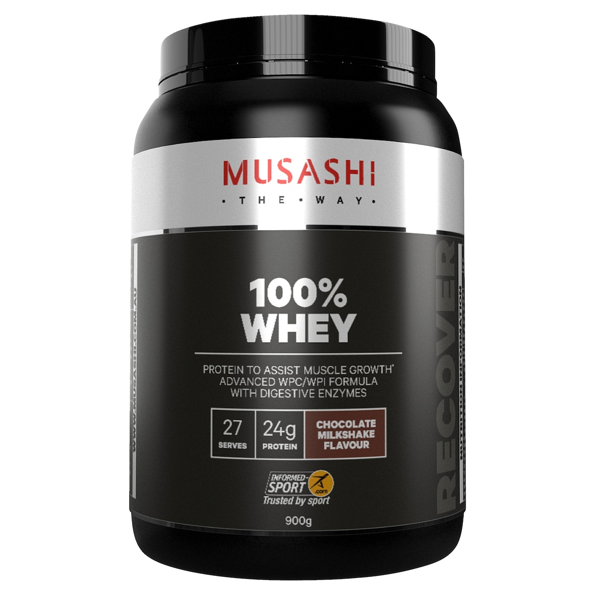 Musashi 100% Whey Protein Powder Chocolate Milkshake 900g Australia