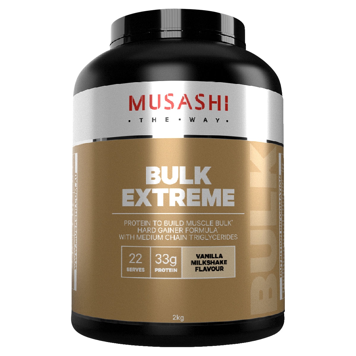 Musashi Bulk Extreme Protein Powder Vanilla Milkshake 2kg Australia