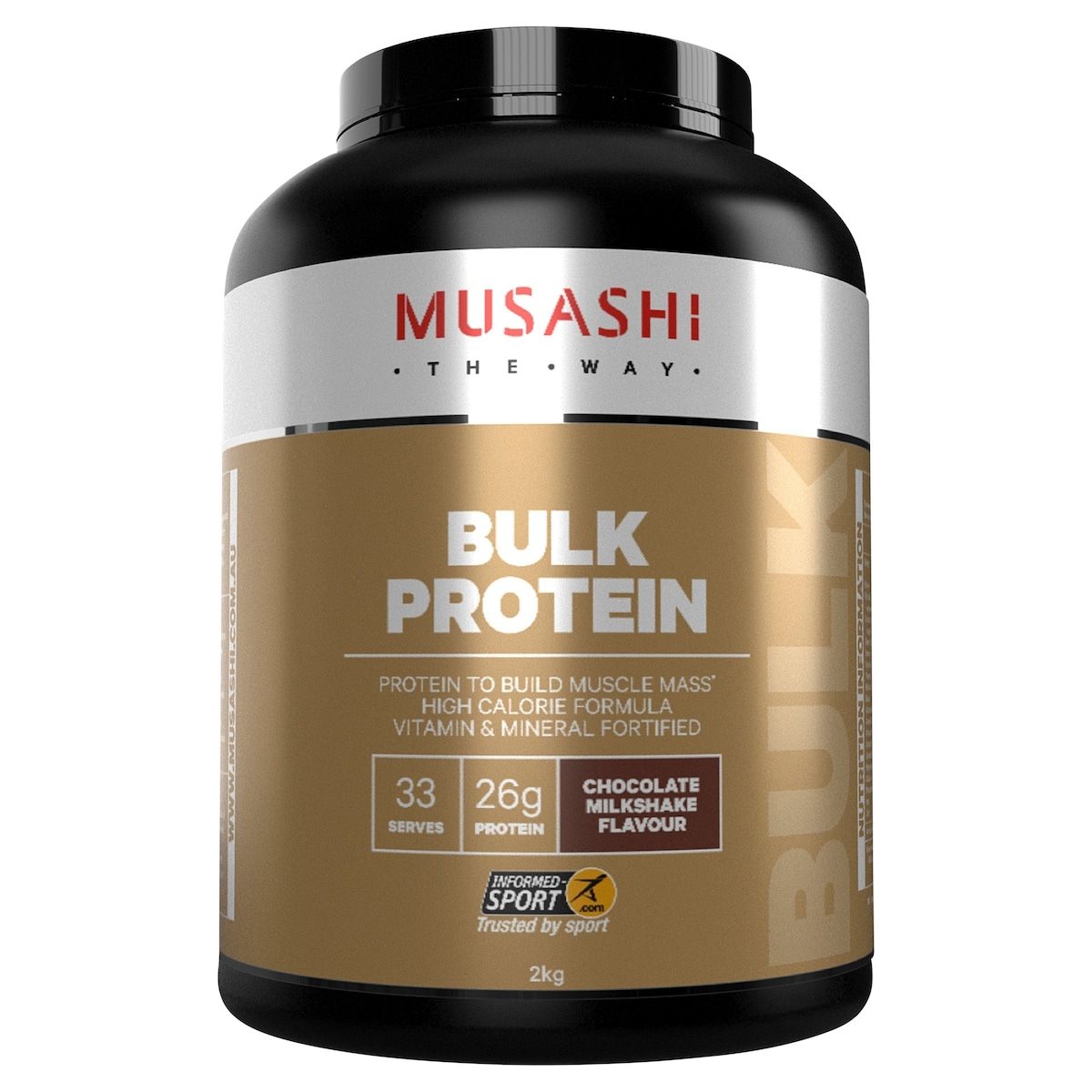 Musashi Bulk Protein Powder Chocolate Milkshake 2kg Australia