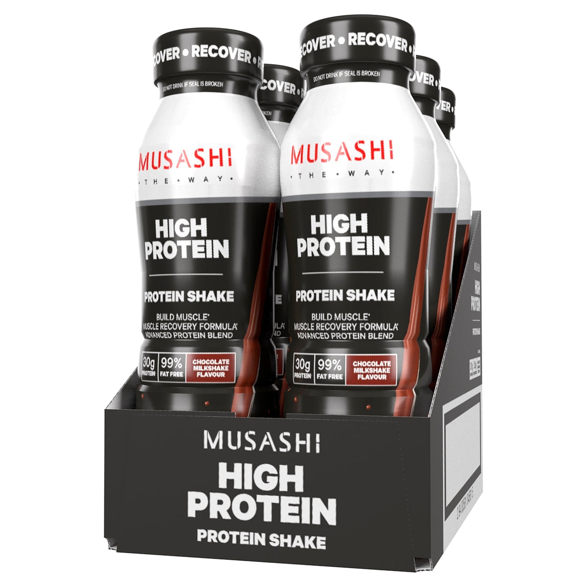 Musashi High Protein Shake Chocolate 6 x 375ml Australia