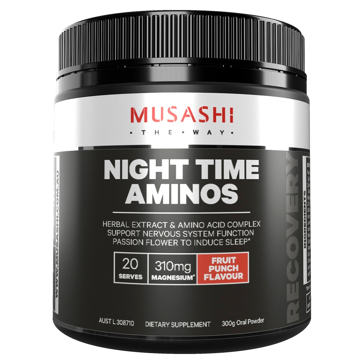 Musashi Night Time Aminos Fruit Punch 300g Australia