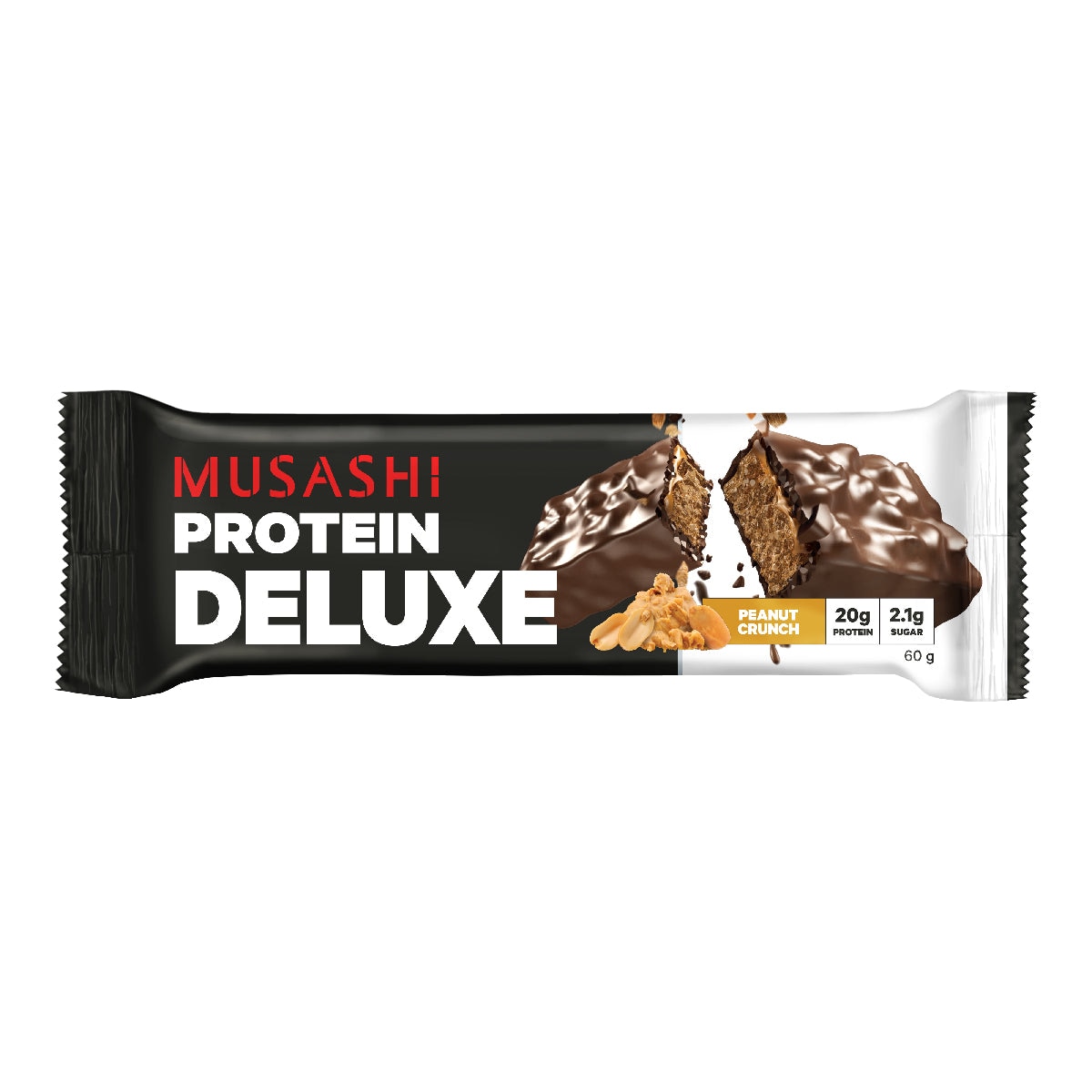 Musashi Deluxe Protein Bar Peanut Crunch 12 x 60g