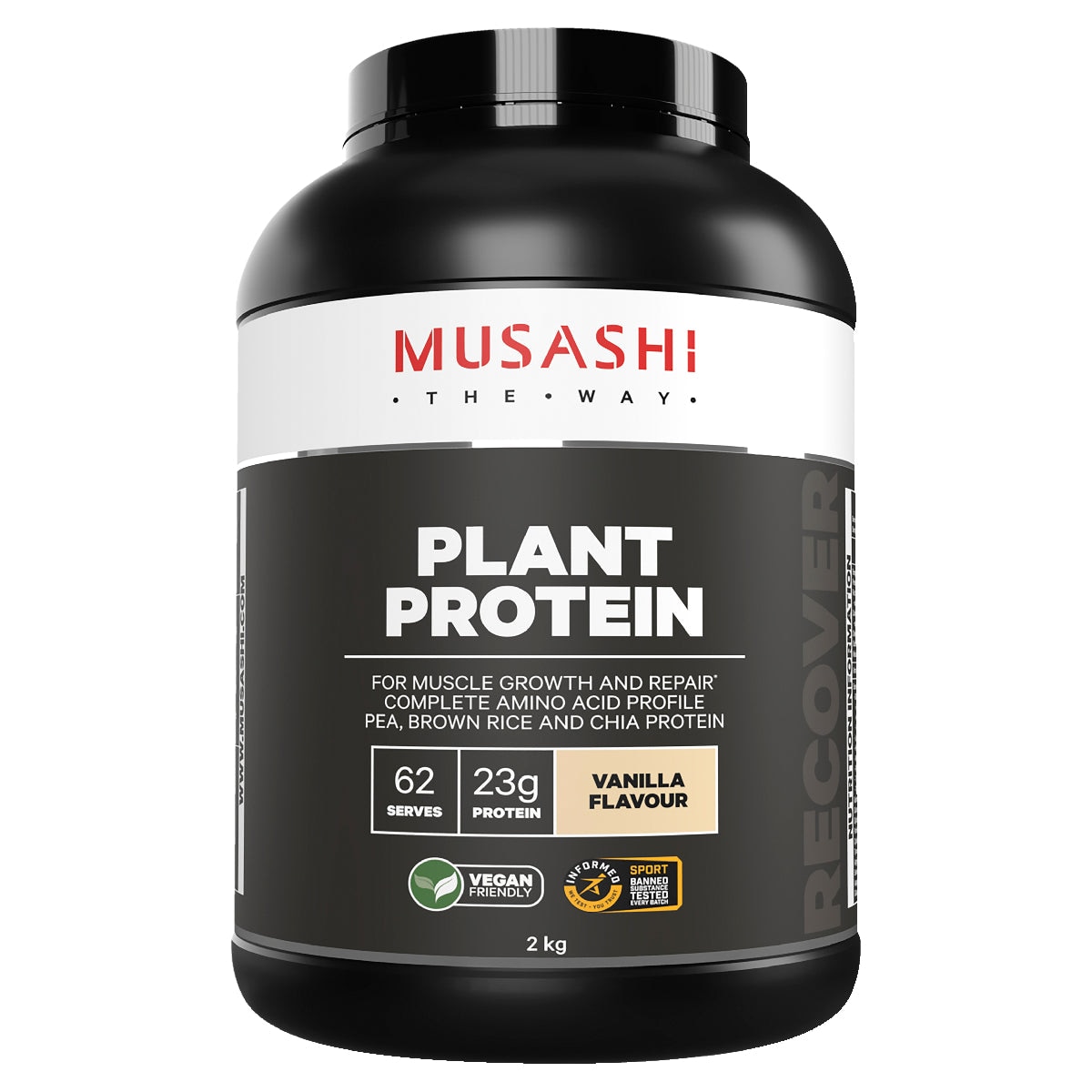 Musashi Plant Protein Powder Vanilla 2kg Australia