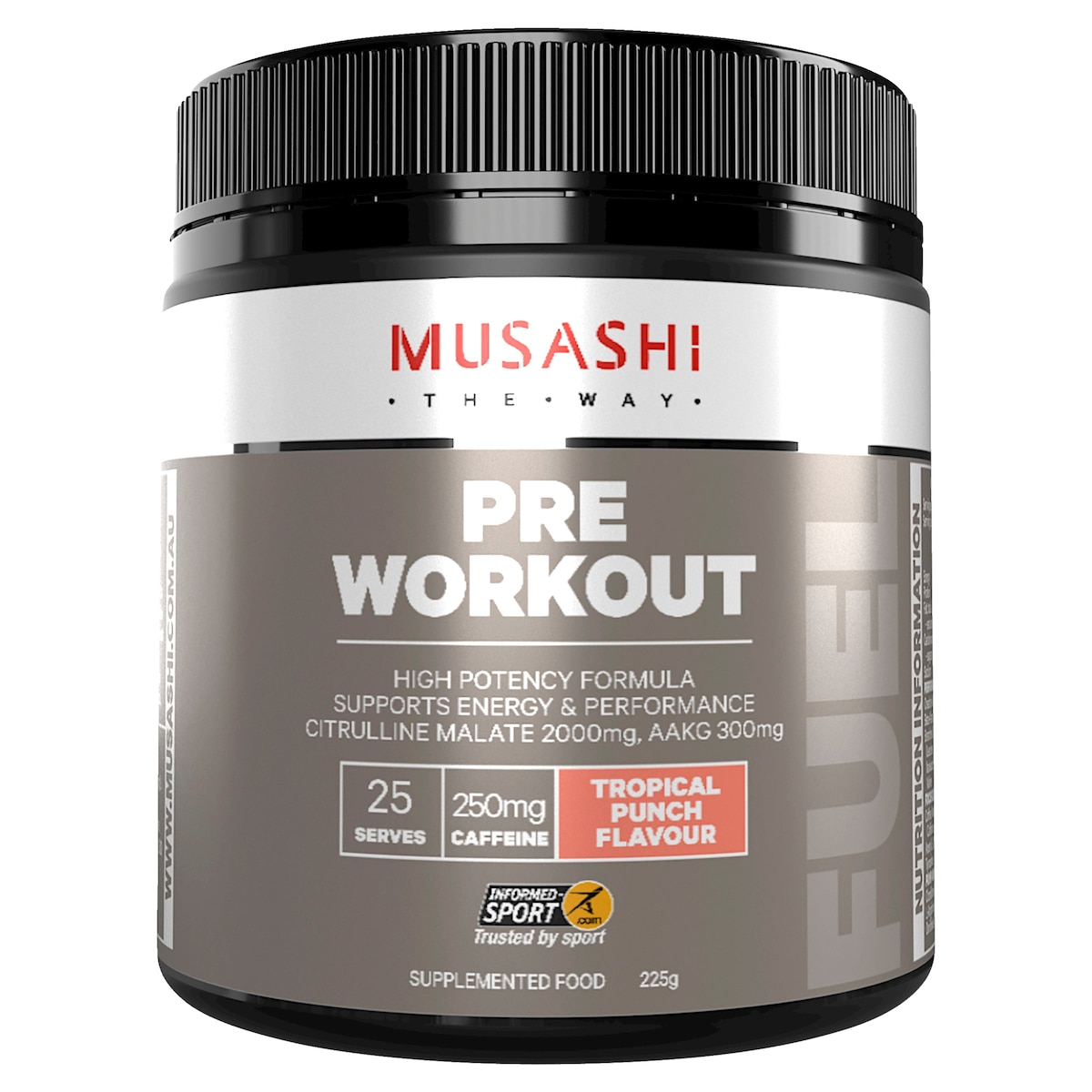 Musashi Pre Workout Tropical Punch 225g Australia