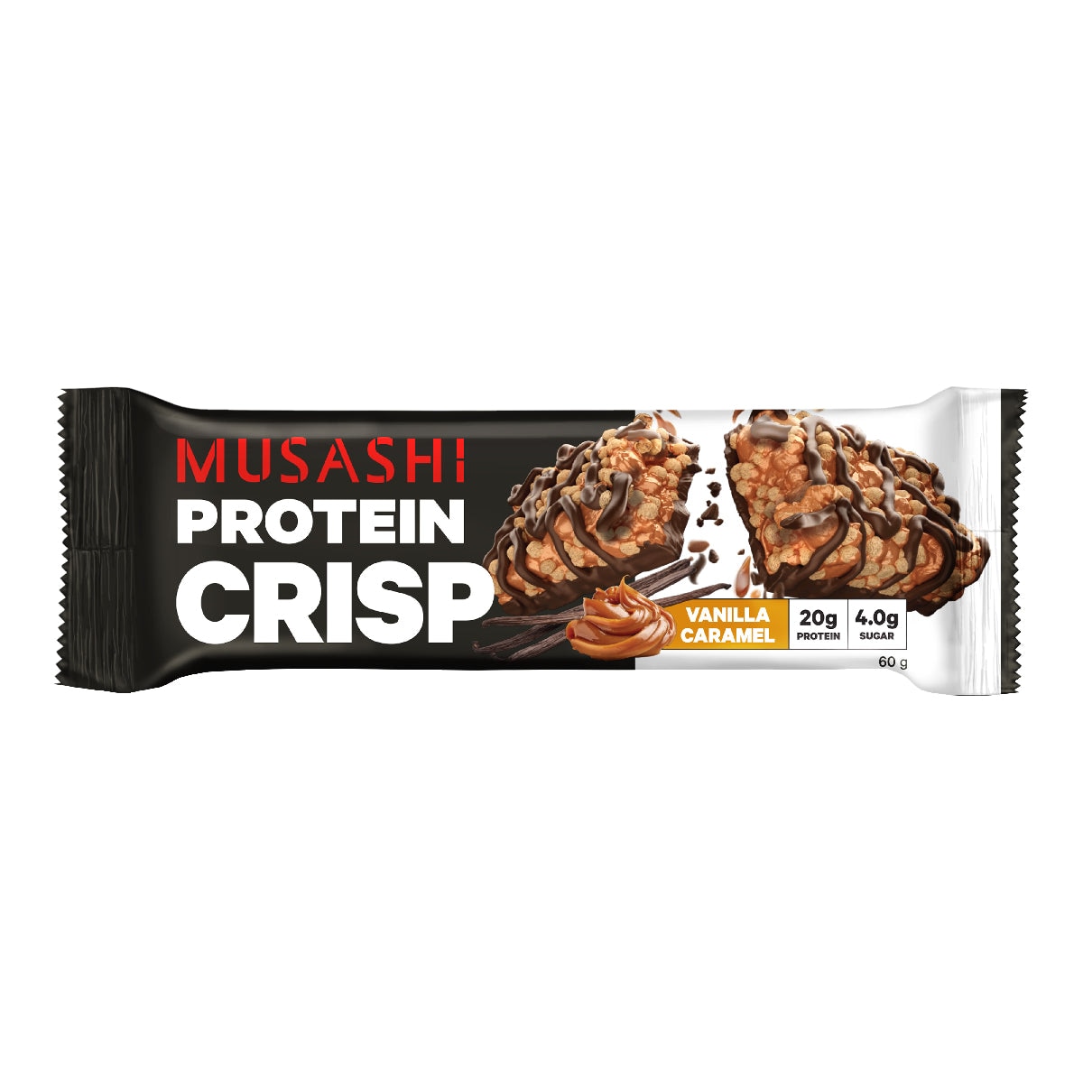 Musashi Protein Crisp Bar Vanilla Caramel 12 x 60g