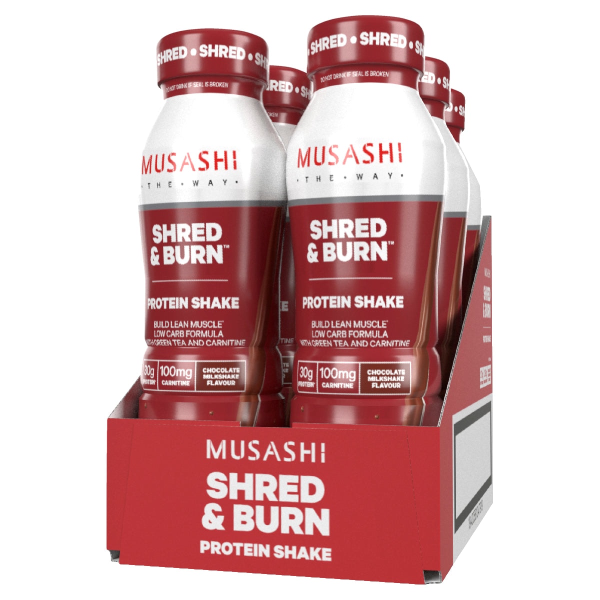 Musashi Shred And Burn Protein Shake Chocolate 6 x 375ml Australia