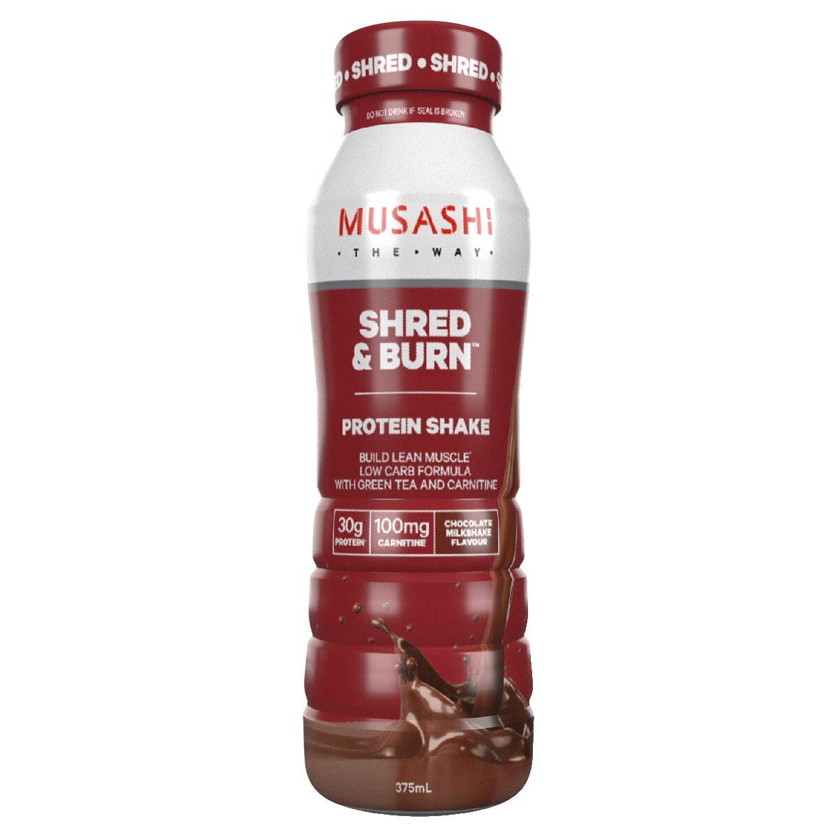 Musashi Shred And Burn Protein Shake Chocolate 6 x 375ml