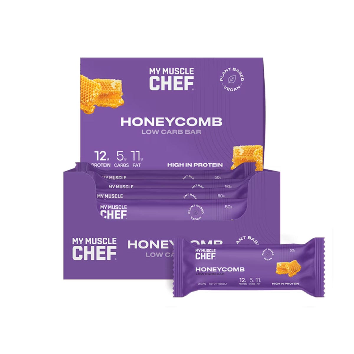 My Muscle Chef Low Carb Bar Honeycomb 12 x 50g | Healthylife