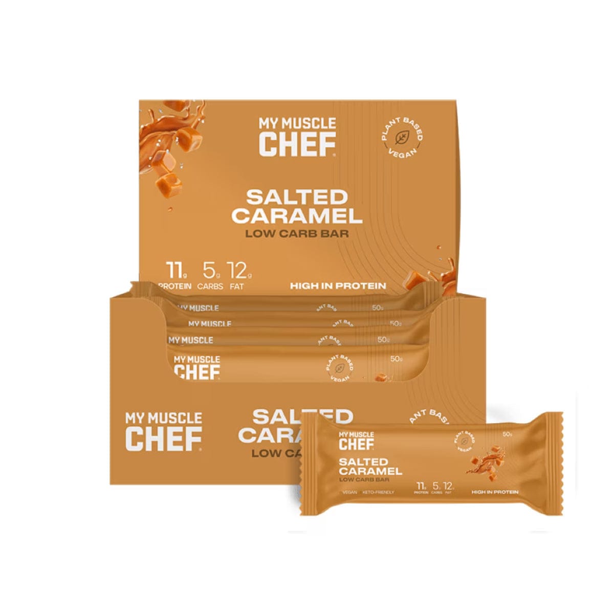 My Muscle Chef Low Carb Bar Salted Caramel 12 x 50g | Healthylife