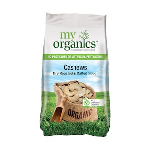 My Organics Cashews Dry Roasted &Salted 200g