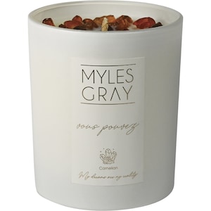 Myles Gray Crystal Infused Soy Candle Large Japanese Honeysuckle