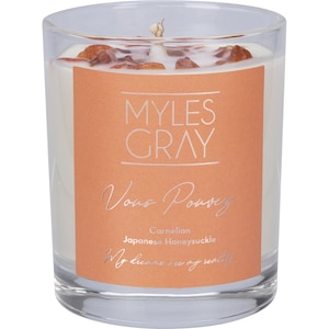 Myles Gray Crystal Infused Soy Candle Mini Japanese Honeysuckle