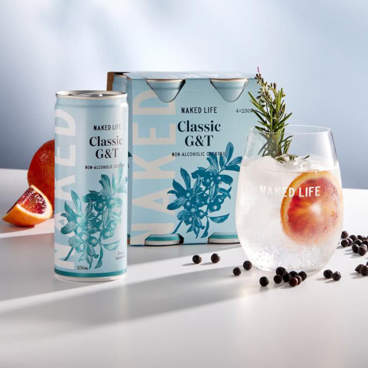 Naked Life Non-Alcoholic Cocktail Classic G&T 4x250ml